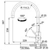 301979 - 115.0681.243 - Eos Neo - Mitigeur a bec orientable / Side lever / Reflet d Or