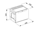 C50A503 - 134.0055.293 - Cube - Afvalsorteersysteem / Zijdelingse deuropening / 500  mm/ 1 x 14 l   2 x 8 l / Deurmeenemer