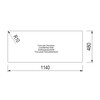 Plados Elegance AM11620 - A encastrer - 1160 x 500 mm - 2 cuves - reversible - Nanostone Milk White