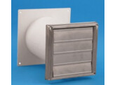 240118 - Lanesto - Designluchtrooster vierkant doorsnede 125 mm met muurdoorvoer