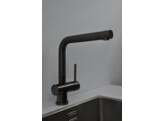 251055 - Mitigeur de cuisine Lanesto - Bolzano - Bec orientable - Gun Metal - Garantie dechange 5 ans