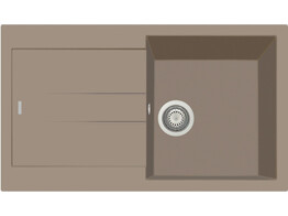 Plados Elegance AM8610 - Inbouw - 860 x 500mm - 1 bak - omkeerbaar br/  Ultragranit Tartufo