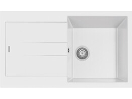 Plados Elegance AM8610 - Inbouw - 860 x 500mm - 1 bak - omkeerbaar br/  Ultragranit Bianco