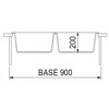 Plados Elegance AM8620 - Inbouw - 860 x 500 - 2 bakken - met kraanwerkbank br/  Ultragranit Nero Matt