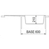 Plados Elegance AM9910 - Inbouw - 990 x 500mm - 1 bak - omkeerbaar