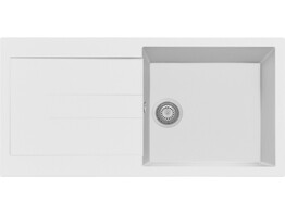 Plados Elegance AM9910 - Inbouw - 990 x 500mm - 1 bak - omkeerbaar br/  Ultragranit Bianco