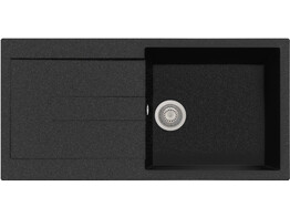 Plados Elegance AM9910 - Inbouw - 990 x 500mm - 1 bak - omkeerbaar br/  Ultrametal Nero
