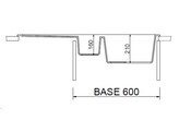 Plados Elegance AM9915 - Inbouw - 990 x 500mm - 1 1/2 bakken - omkeerbaar br/  Ultragranit Jasmine
