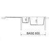 Plados Elegance AM9915 - Inbouw - 990 x 500mm - 1 1/2 bakken - omkeerbaar br/  Nanostone Deep Black