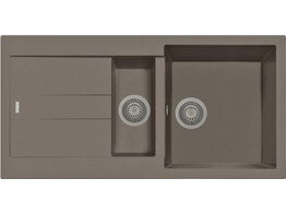Plados Elegance AM9915 - Inbouw - 990 x 500mm - 1 1/2 bakken - omkeerbaar br/  Ultragranit Tartufo