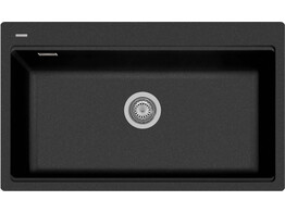 Plados Lux LX8410 - Inbouw - 860 x 510mm - 1 bak - met kraanwerkbank br/  Ultrametal Nero