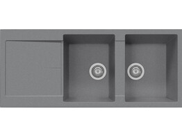 Plados Infinity NF11620 - Inbouw - 1160 x 500mm - 2 bakken - omkeerbaar br/  Ultrametal Titanio
