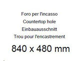Plados Infinity NF8610 - Inbouw - 860 x 500mm - 1 bak - omkeerbaar br/  Ultragranit Bianco