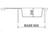 Plados Infinity NF8610 - Inbouw - 860 x 500mm - 1 bak - omkeerbaar br/  Ultragranit Nero Matt