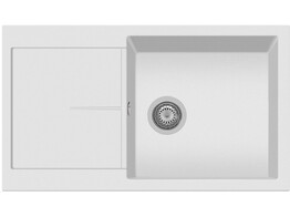 Plados Infinity NF8610 - Inbouw - 860 x 500mm - 1 bak - omkeerbaar br/  Ultragranit Bianco