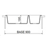 Plados One ON8620 - Inbouw - 860 x 500mm -2 bakken - met kraanwerkbank
