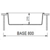 Plados One ON6910 - Inbouw - 690 x 500mm -1 bak - met kraanwerkbank