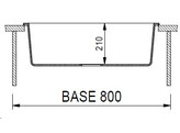 Plados One ON6910 - Inbouw - 690 x 500mm -1 bak - met kraanwerkbank