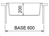 Plados One ON5610 - Inbouw - 560 x 500mm -1 bak - met kraanwerkbank