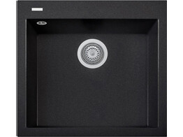 Plados One ON5610 - Inbouw - 560 x 500mm -1 bak - met kraanwerkbank br/  Ultrametal Nero