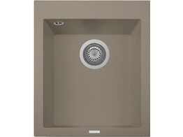 Plados One ON4110 - Inbouw - 410 x 500mm -1 bak - met kraanwerkbank br/  Ultragranit Tartufo