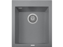 Plados One ON4110 - Inbouw - 410 x 500mm -1 bak - met kraanwerkbank br/  Ultrametal Titanio