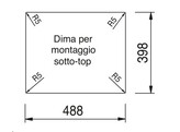 Plados One ON5610ST - Onderbouw - 560 x 435mm -1 bak br/  Ultragranit Tartufo