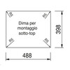 Plados One ON5610ST - Onderbouw - 560 x 435mm -1 bak br/  Ultragranit Tartufo