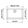 Plados One ON6910ST - Onderbouw - 690 x 443mm -1 bak br/  Ultragranit Jasmine