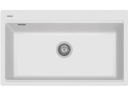 Plados Lux LX8410 - Inbouw - 860 x 510mm - 1 bak - met kraanwerkbank br/  Ultragranit Bianco