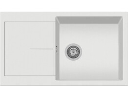 Plados Infinity NF8610 - Inbouw - 860 x 500mm - 1 bak - omkeerbaar br/  Nanostone Milk White