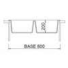 Plados One ON7920 - Inbouw - 790 x 500mm -2 bakken - met kraanwerkbank br/  Nanostone Milk White