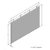 Panneau de paroi arriere 120 cm inox hauteur 75 cm