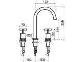 251005 -  Mitigeur de cuisine Lanesto - Veneta rond - Bec Orientable - Or - 3 trous