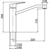 250608 - Mitigeur de cuisine Lanesto  - Forli - Bec orientable- Inox - Garantie dechange 5 ans