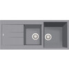 Plados Elegance AM11620 - Inbouw - 1160 x 500mm - 2 bakken - omkeerbaar br/  Ultrametal Titanio