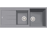 Plados Elegance AM11620 - Inbouw - 1160 x 500mm - 2 bakken - omkeerbaar br/  Ultrametal Titanio