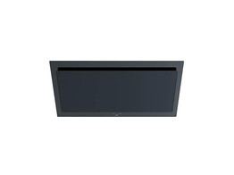 Wandkap Vision 120cm zwart glas recirculatie