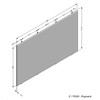 Panneau de paroi arriere 120 cm inox hauteur 69 cm