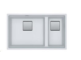 KNG120MW1 - 125.0535.889 - Kubus 2.0 - Evier a sous-encastrer / 760 x 460  mm/ 1 1/2 bassin / Blanc