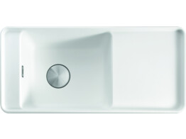 Style inbouwspoeltafel met kraanwerkbank / 970 x 450 mm / 1 bak / alabaster wit