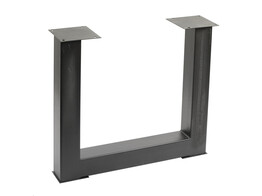 280117 - U-voet van zwart staal blank gelakt 810 x 880 mm