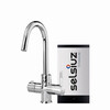 3-in-1 - Ronde kraan - Chroom - Single Titanium - kokend