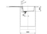 Franke S2D611 Sirius 2.0 - Inbouwspoeltafel / 1000 x 500 mm / 1 bak / Omkeerbaar
