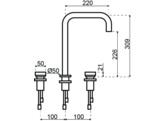 251025 - Mitigeur de cuisine Lanesto - Siena coude - Bec Orientable - Or - 3 trous