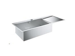 K1000 Spoelbak 1160x 520  1 bak m/druiprek rechts  vlakke inbouw