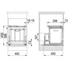 S350451 - 121.0307.553 - Sorter 350 - Afvalemmer 40 l / Frontale deuropening / 450 mm