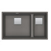 KNG120SG1 - 125.0535.891 - Kubus 2.0 - Evier a sous-encastrer / 760 x 460  mm/ 1 1/2 bassin / Gris