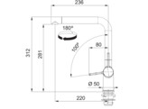 301013 - 115.0653.298 - Active - Mitigeur L a bec orientable / Side lever / Chrome