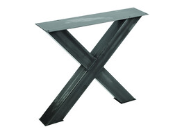 280109 - Kruisvoet van zwart staal blank gelakt 820 x 710 mm
